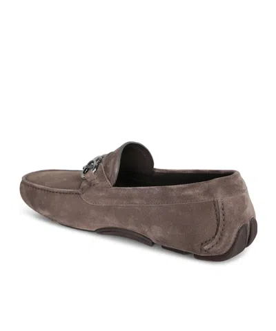 Ferragamo Driver Parigi New Brown Loafers In Gray