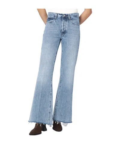 Frame Wide-leg The Lax Jeans With Washed Effect In Blue