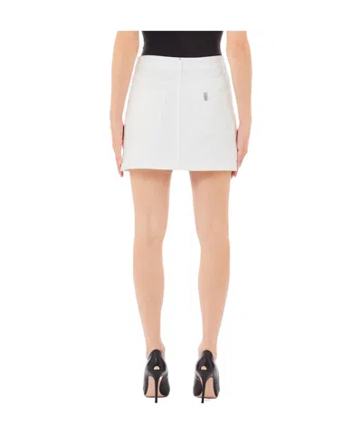 Liu •jo Cotton Mini Skirt In Nude