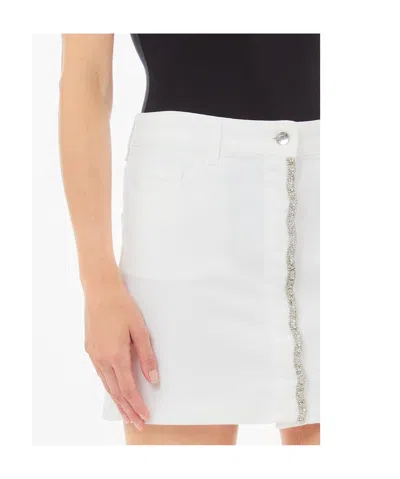 Liu •jo Cotton Mini Skirt In Nude