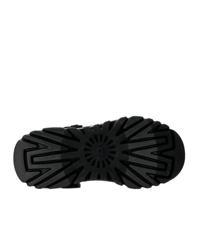 Ugg Adjustable Back Strap Clogs With Mesh Upper In Black