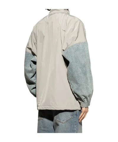 Balenciaga Zip-up Cotton And Polyester Jacket In Blue