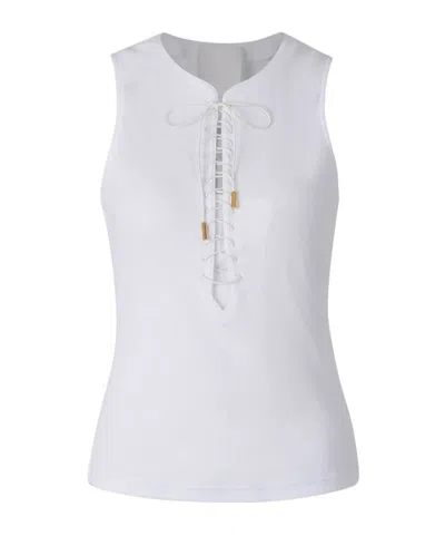 Givenchy Women White Stretch Cotton Tank Top