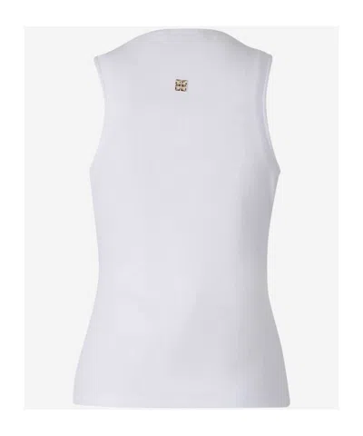 Givenchy Women White Stretch Cotton Tank Top