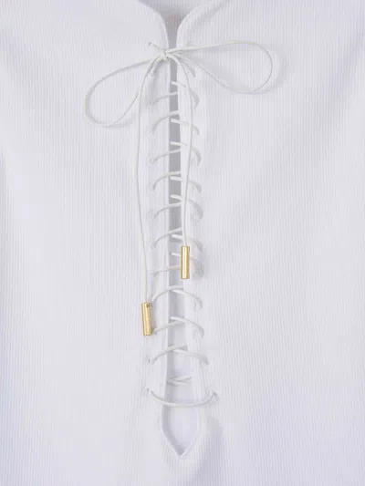 Givenchy Women White Stretch Cotton Tank Top