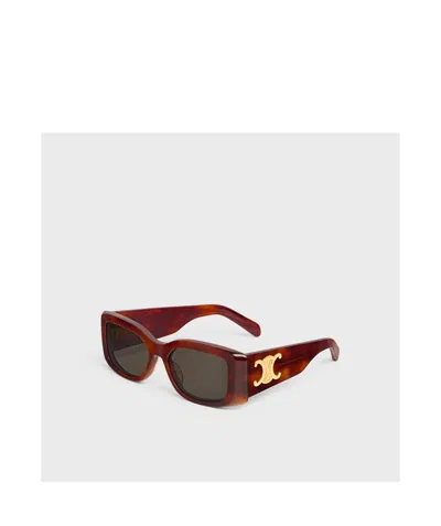 Celine Triomphe Xl 01 Acetate Sunglasses In Brown