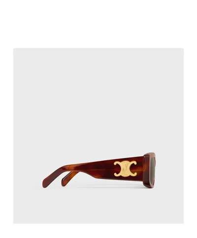Celine Triomphe Xl 01 Acetate Sunglasses In Brown