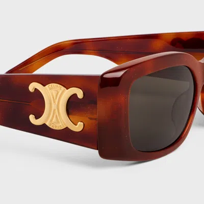 Celine Triomphe Xl 01 Acetate Sunglasses In Brown