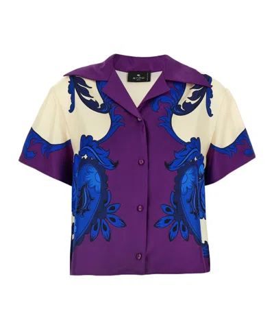 Etro Paisley Print Maxi Shirt In Multi