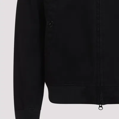 Stone Island Logo Patch Bomber Jacket In Black