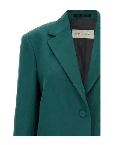 Dries Van Noten Birdy Blazer In Green