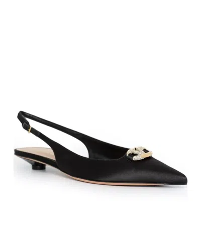 Valentino Garavani Valentino Vlogo Signature Slingback Pumps In Nero