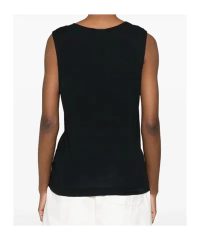 Dries Van Noten Backless Knot Detail Sleeveless V-neck Top In Black