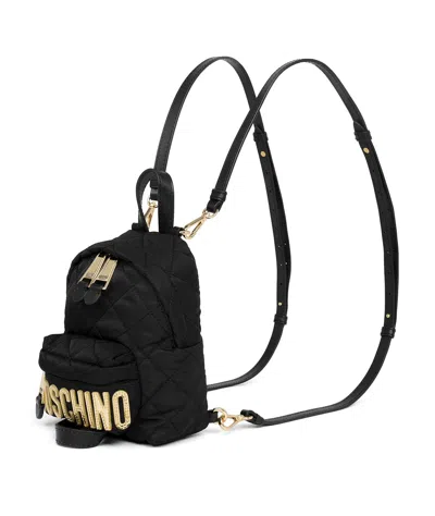 Moschino Women's Quilted Nylon Backpack In Black