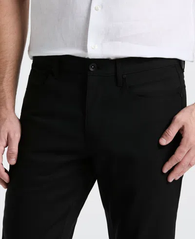 Perry Ellis Men's Slim Fit Double Cloth 5-pocket Pants In Black