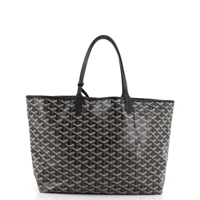 Pre-owned Goyard Saint Louis Tote Coated Canvas Pm In Black