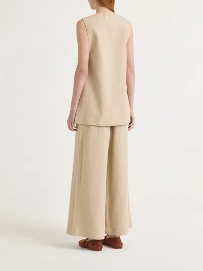 Maliparmi Sequin-embellished V-neck Waistcoat In Nude & Neutrals