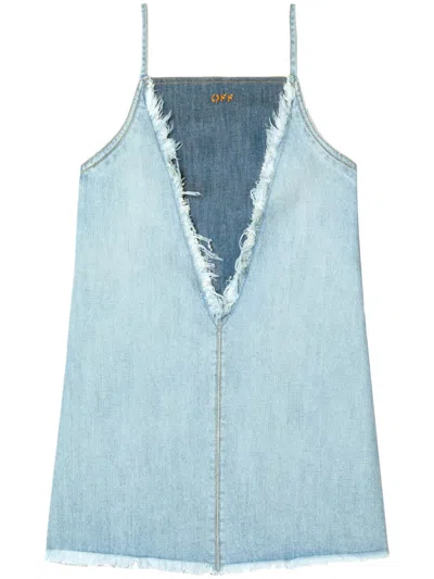 Off-white Off White Women Denim Doll Shorts In Multicolour
