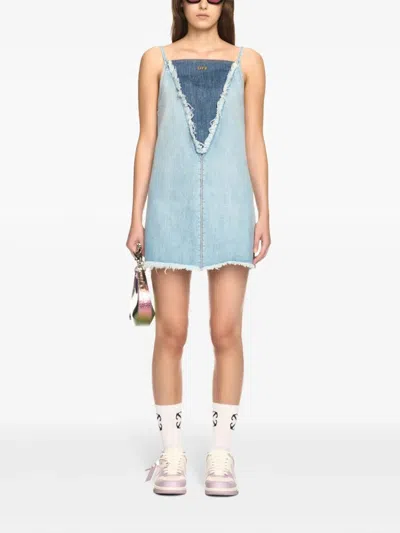 Off-white Off White Women Denim Doll Shorts In Multicolour