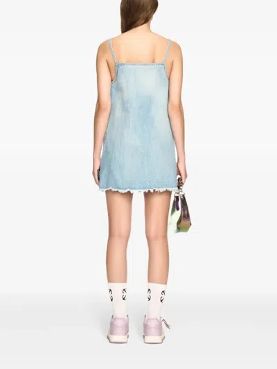 Off-white Off White Women Denim Doll Shorts In Multicolour