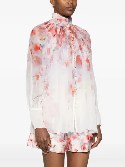 Zimmermann Smock Blouse "crush" In Pink