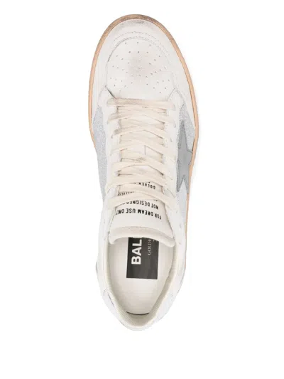 Golden Goose Sneakers Ball Star In 10757 Natural White Silver