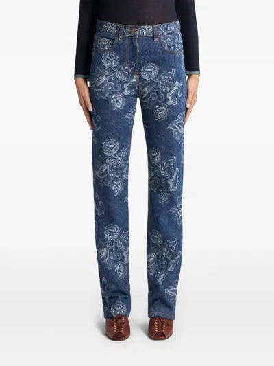 Etro Jeans Im Regular Fit Mit Jacquardmuster In S9090