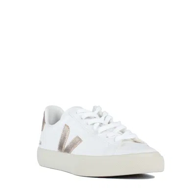 Veja Field Leather White Platine In Neutral