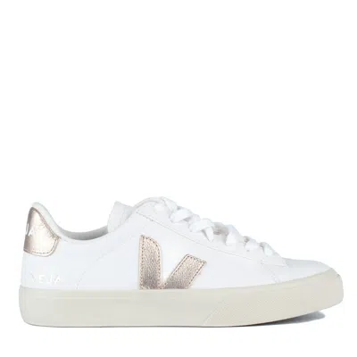 Veja Field Leather White Platine In Neutral