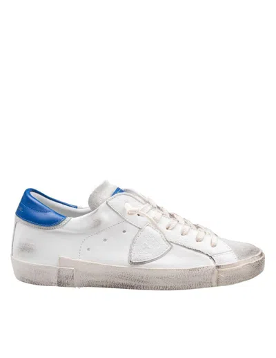Philippe Model Sneaker Man  - Itx Low Man - Electric Blue In White
