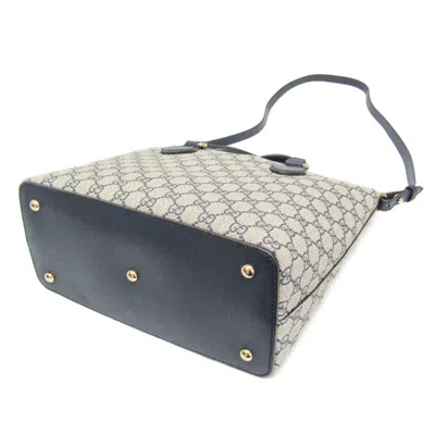 Pre-owned Gucci Supreme Gg Navy Canvas Tote Bag ()