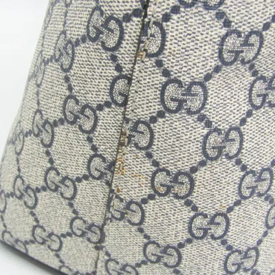 Pre-owned Gucci Supreme Gg Navy Canvas Tote Bag ()