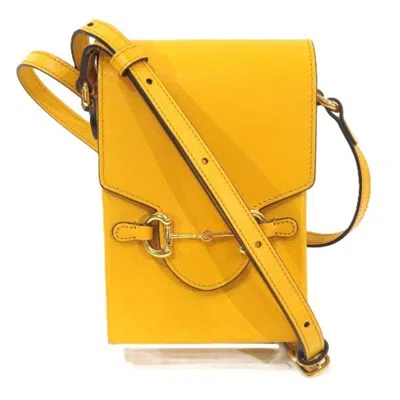 Pre-owned Gucci Yellow Leather Shoulder Bag ()