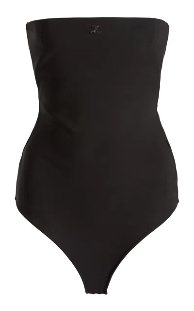 Courrèges Courreges Black Viscose Blend Bodysuit In Black
