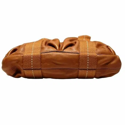 Pre-owned Hermes Brown Leather Handbag Shoulder Bag ()