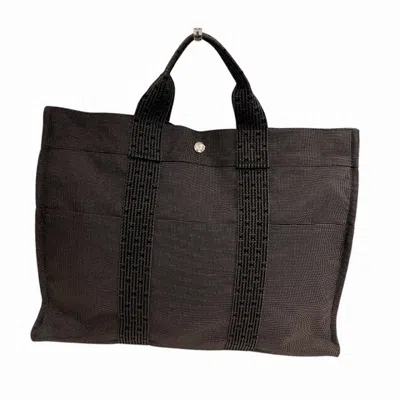 Pre-owned Hermes Gray Canvas Tote Bag ()