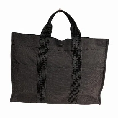 Pre-owned Hermes Gray Canvas Tote Bag ()