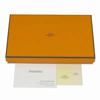 Pre-owned Hermes Navy Epsom Leather Long Wallet (bi-fold) ()