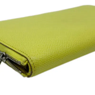Pre-owned Hermes Silk'in Soufre Epsom Leather Long Wallet (bi-fold) ()