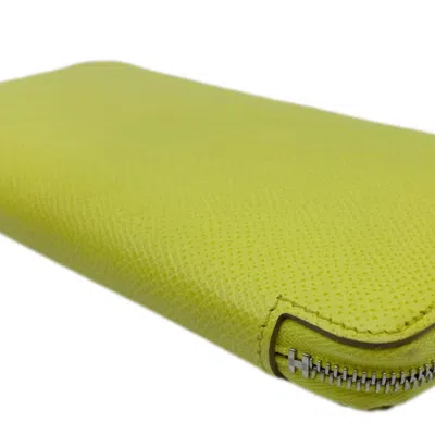 Pre-owned Hermes Silk'in Soufre Epsom Leather Long Wallet (bi-fold) ()