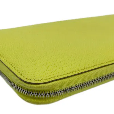 Pre-owned Hermes Silk'in Soufre Epsom Leather Long Wallet (bi-fold) ()