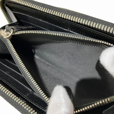 Pre-owned Jimmy Choo Black Leather Long Wallet (bi-fold) ()