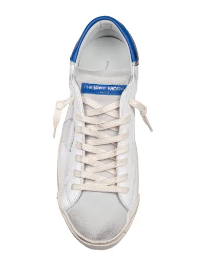Philippe Model Sneaker Man  - Itx Low Man - Electric Blue In White