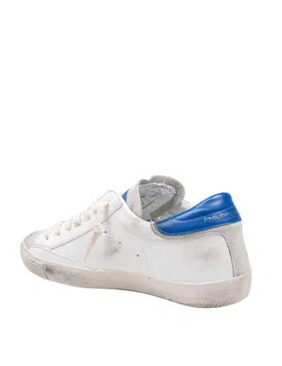 Philippe Model Sneaker Man  - Itx Low Man - Electric Blue In White