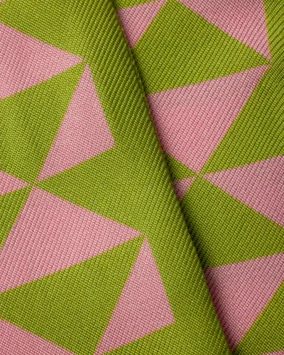 Prada Printed Silk Twill Skinny Scarf In Green