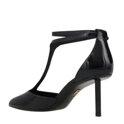 Ferragamo Lysandra Patent T-strap Stiletto Pumps In Black