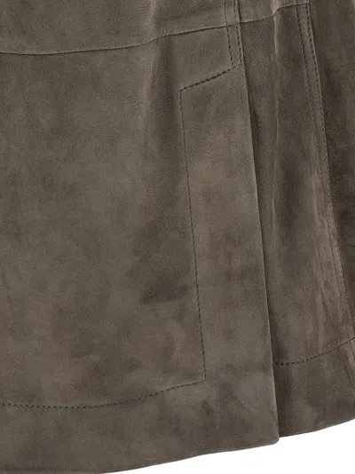 Brunello Cucinelli Couture Suede Vest With Jewel Detailing