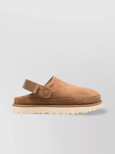 Ugg Biscuit Suede Goldenstar Slippers In Neutrals