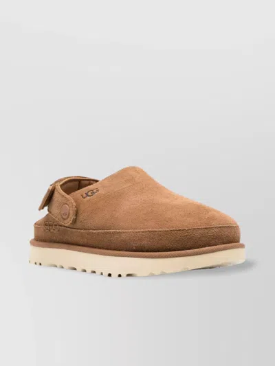 Ugg Biscuit Suede Goldenstar Slippers In Neutrals