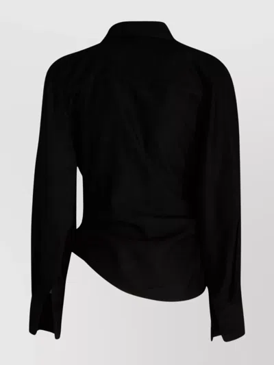 Jacquemus Black La Chemise Bahia Long-sleeve Shirt In Purple